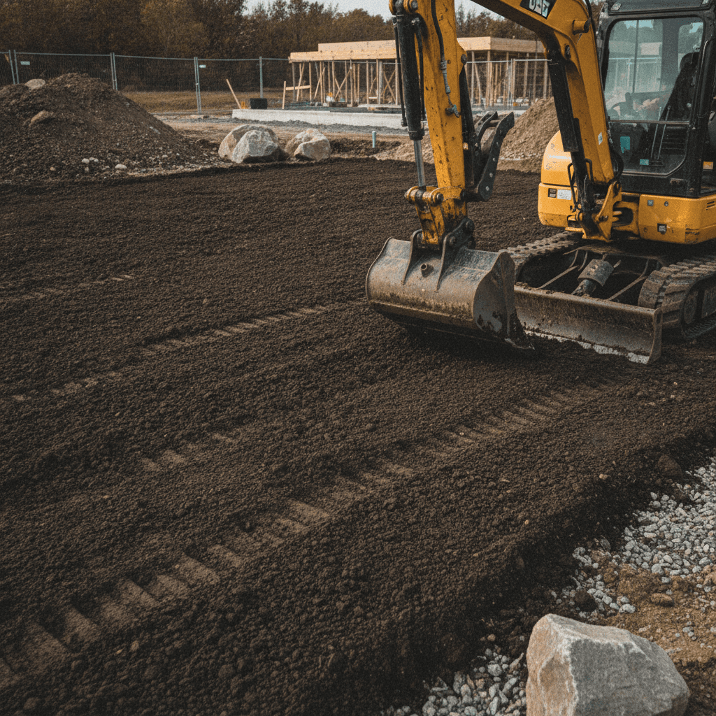Excavation contractor Owensboro KY mini excavator site grading